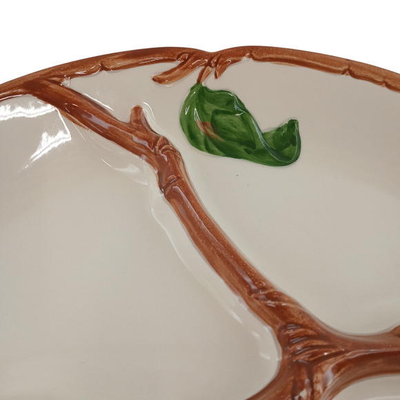 Franciscan Apple Divided Grill Dinner Plate ~ 11" Hand-Painted Ceramic Dish USA - Picture 7 of 15